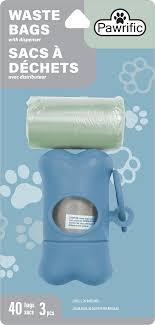 Pawrific Waste Bags With Dispenser 40 Count Pawrific Waste Bags With Dispenser 40 Count