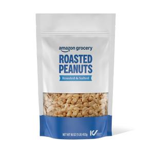 Amazon Grocery, Roasted Peanuts, Roasted & Salted, 16 Oz (EXP 11/16/28)