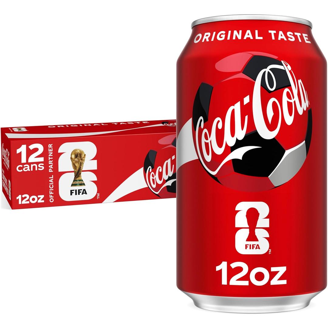 Coca-Cola Fridge Pack Soda Soft Drink, 12 fl oz Cans, 12 Pack - Classic Cola Soda Cans