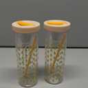 Plastic Sipper Straw, Lemon,2 pcs