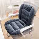 Desk Chair Cushion Office Chair Cushions with Removable Cover Soft Seat Pad Dorm Seat Pad with Back Support Rocking Chair Cushions, 90×50cm, Dark Grey
