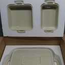 Sweejar Ceramic Bakeware Set, Rectangular Baking Dish for Cooking, Kitchen, Cake Dinner, Banquet and Daily Use, Casserole Dishes for Oven Porcelain Baking Pans (Beige)