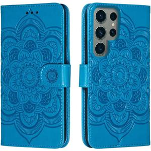for Samsung Galaxy S23 Ultra 5G Case Wallet with Card Holder Kickstand Magnetic Soft Leather Flip Fold Case for Samsung S23 Ultra Cover (Blue)