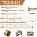 AIZESI Gold Tension Curtain Rod 30-63Inch 1PCS,Spring Tension Rod No Drilling Non-Slip Adjustable Tension Curtain Rod,Spring Loaded Rod Extendable Tension Rod For Windows Doorway Bedroom