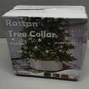 Blissun Christmas Tree Ring, 28.5" Plastic Christmas Tree Collar, Christmas Tree Skirt for Artificial Christmas Trees Decoration (Extra Large, White)