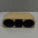 IOKONE Coin Side Pocket Console Side Pocket Leather Cover Car Cup Holder Auto Front Seat Organizer Cell Mobile Phone Holder (Beige)