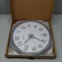 Crosstime 16 Inch Wall Clock Battery Operated Silent, Big Numbers Easy to Read Round Analog Modern Simple Large Clock, Black