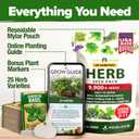 HOME GROWN 25 Herb Seeds for Planting 8,700+ Non-GMO Heirloom Seeds | Extra Large Variety Pack Herb Kit  Indoor Outdoor & Hydroponic | Culinary Seed Set | Grow Your Own Herbs | Gardening Gift