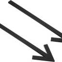 PATIKIL 10.2" Self Stick Arrow Sign, 2 Pack Acrylic Directional Sign Sticker Self-Adhesive for Indoor/Outdoor Wall Marking, Black
