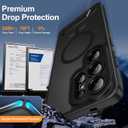 Magnetic for Samsung Galaxy S26 Ultra Case, [Compatible with MagSafe][Full Camera Protection][Built-in Invisible Kickstand] Translucent Matte Phone Case for S26 Ultra 6.9" - Black