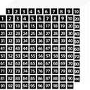 STARLIBOO 1 to 100 Consecutive Number Stickers, 0.4 inch Square Small Number Stickers Labels for Inventory, Storage, Organizing, Boxes, Bins, Toolbox, Locker (3000 Labels, Black)