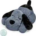 Heartbeat Dog Toy for Puppy- Heartbeat Helps for Dog Anxiety Relief and Calming Aid, Puppy Heartbeat Stuffed Animal Anxiety Calming Behavioral Aid Puppy Heartbeat Toy Sleep aid for Dogs Cats Pets (dark grey)