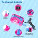 NuLink Electric Portable Dual Nozzle Balloon Blower Pump Inflation for Decoration, Party, Sport [110V~120V, 600W, Rose Red]
