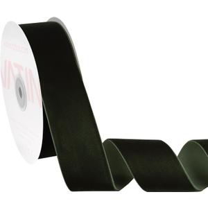 VATIN Valentine's Day Emerald Green Velvet Ribbon 1-1/2" Green Premium Plush Velvet Woven Edge Ribbon for Christmas Tree,Gift Wrapping,Flower Bouquet,Wreath Decorations,Bow Making- 10 Yards