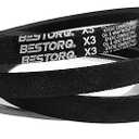 BESTORQ 3L130 V-Belt, Classic Wrapped Rubber X3 V-Belt, Black, 13" Outside Circumference x .38" Width x .24" Height, Pack of 1