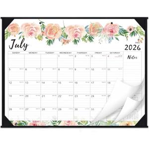 Desk Calendar 2026-2027 - Jul 2026 - Dec 2027, 18 Months Large Monthly Desk Calendar, 22" x 17", Desk Pad, Large Ruled Blocks, to-do List & Notes, Best Desk/Wall Calendar for Planning or Organizing