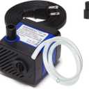 AQUANEAT Small Fountain Pump, 50 GPH Mini Submersible Water Pump with 3.3 ft Tubing, for Aquarium Fish Tank, Pet Water Fountain, Hydroponics, Pond Waterfall Filter Pump