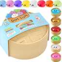Squishy Dumpling Stress Relief Toys, Super Soft Slow Rising Squeeze Fidget Toy for Teens & Adults, Cute Food Foam Squishy for Anxiety Relief, Desk Toy Relaxation Gift(Yellow)