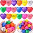 Jerify 100 Pcs Heart Stress Balls 1. 57'' Motivational Inspirational Colorful Stress Relief Foam Ball Anxiety Relief Toys for Kids Adults School Carnival Reward Valentine Gift