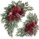 Artificial Wedding Arch Flowers Kit(Pack of 2) for Wedding Arch, Bridal Shower, Ceremony and Reception Backdrop Decoration (Burgundy)
