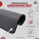 Grounding Mat for Feet 15.7" x 23.6" – Anti Slip Waterproof Pad with 15ft Cord, Earthing Mat Grounding Pad for Bed, Chair, Yoga, Relaxing, Sleeping & Working