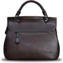 Genuine Leather Satchel Purse for Women Retro Handmade Top Handle Handbag Rivet Style Crossbody Bag