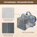 Lollimeow Expandable Cat Carrier Backpack for Large Cats - Airline Approved Pet Carrier Backpack for Small Dogs, Hiking & Travel, Waterproof with Breathable Mesh, 14lbs Capacity (Light Grey, Standard)