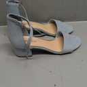 LONDON FOG Women's Nikki Low Two Piece Block Heel Dress Shoe Ladies Ankle Strap Pump Sandal 9.5