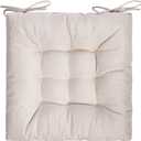 SQUARE MOON 4 Pack Chair Cushions, Seat Cushions, Chair Pads, Chair Mat for Indoor, Outdoor Dining Chair, Kitchen Chairs, Dining Room Chairs (16" 16" 4 Pack, Ivory)