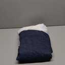 Elegant Life Home Cotton Yarn Dyed Washed Denim Bed Skirt/Dust Ruffle  18 Inch Tailored Drop (Queen 60'' x 80'' +18'' Dark Blue 1 PC)