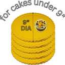 PLESIU 9" Round Gold Scalloped Cake Board 10pcs