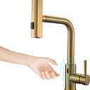 Touchless Kitchen Faucet Motion Sensor Hands Free Single Handle Kitchen Sink Faucet with Pull Down Sprayer Brusshed Gold