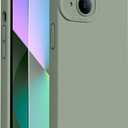 Magnetic for iPhone 13 Case with Screen Protector - Wireless Charging Compatible - Upgraded Camera Protection - Silicone Shockproof Protective Phone Case for iPhone 13 - Porcelain Blue