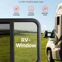 VEVOR Horizontal RV Window, 24" W x 20" H, Tinted, Tempered Glass, Fits 15/16" - 1 3/4" Thickness Walls, DOT Approved