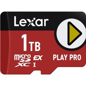 Lexar 1TB Play PRO microSD Express Card, UHS-I, C10, U3, V30, Full HD, 4K, Up to 900/600 MB/s Memory Card, Nintendo-Switch 2, ASUS ROG Ally, Steam Deck (LMSXPS0001T-BNNNU)