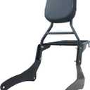 YHMOTO Passenger Backrest Sissy Bar with Luggage Rack for Kawasaki Vulcan 900 VN900 Classic Custom 1996-2023 (New Style-Black)