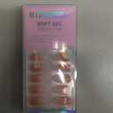 Almond Press On Nails Medium - BTArtbox Soft Gel Ombre Fake Nails with Nail Glue, Semi-Transparent Reusable Glue On Nails in 16 Sizes - 32PCS Stick On Nails Kit, Vanilla Cream Almond