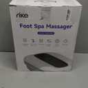 RIKE Collapsible Foot Spa with Heat, Bubbles, 24-Level Temp Control, Red Light, Timer, Foot Soaking Tub with 6 Shiatsu Rollers & Pumice Stone, Foot Bath Massager Pedicure FootSpa for Stress Relief