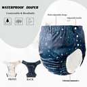 Leak-Proof Cover with Diaper Insert,Underwear for Incontinence with Storage Bag,Breathable Layer,Snap Closure,Reusable&Washable,Protection for Special Needs Bariatric Patients Or Bedwetting