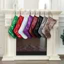 18.5 Inches Sequin Christmas Stockings,3 Pack Glitter Xmas Holiday Party Supplies,Personalized Christmas Stockings,Holiday Season Decor Green