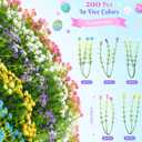 200pcs Baby Breath Artificial Flowers Bulk Mini Flowers for Decoration Scrapbook Supplies Reception Bouquet Accessories Home Garden Wedding Party Decor 3.74 Inch (Multiple Color)