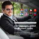 AI Translator Smart Glasses for Men Women, Bluetooth Audio Sunglasses with Photochromic Lenses, Photo Translation, No Subscription, Real-Time Translation(160+Languages) for Travel Business (Gold)