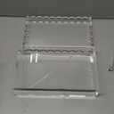 Mifoci Scalloped Acrylic Mahjong Case Only for 1.2 x 0.9 x 0.5 Inch American Mahjong Tiles, Empty Transparent Display Box for 160 Mah Jong Tiles (Box Only)
