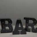 Black Bar Sign, Marquee Light Up Letters LED Marquee Number Lights Sign for Night Light Home Bar Christmas Lamp Birthday Party Wedding Decoration-BAR