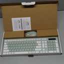 Wireless Keyboard and Mouse Combo, Full-Sized Wireless Keyboard and Adjustable DPI Mouse, 2.4GHz USB Receiver, Silent Keyboard and Mouse for PC, Windows, MAC, Desktop, Laptop (Avocado Green)