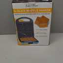 Baker’s Friend Belgian Waffle Maker, Square Waffle Iron, Waflera Electrica, Non Stick Cooking Plate, Classic & Multi Waffle Makers, 4Slice, Aqua