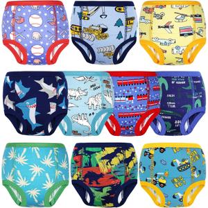 MooMoo Baby Cotton Training Underwear 10 Packs Absorbent Potty Training Pants for Girls and Boys, 5T