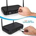 Pyle Channel Microphone System-VHF Fixed Dual Frequency Wireless Set with 2 Handheld Dynamic Transmitter Mics, Receiver Base-for PA, Karaoke, Dj Party (PDWM2135) , Black