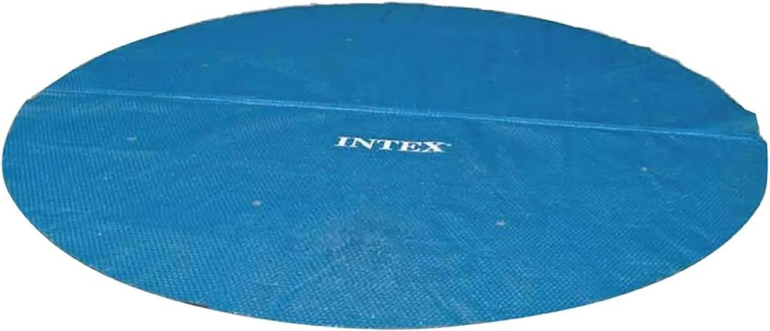 INTEX 28011E Solar Pool Cover: For 10ft Round Easy Set and Metal Frame Pools Insulates Pool Water Reduces Water Evaporation Keeps Debris Out Reduces Chemical Consumption