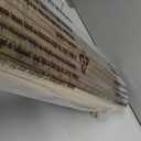 LazBlinds No Drill Bamboo Roman Shades, 35.5" W x 64" H, Highfield Teak